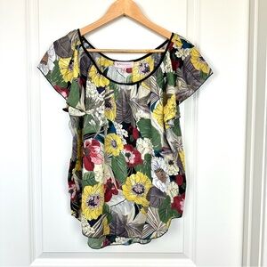 Philosophy Multicolor Floral Print Blouse Medium